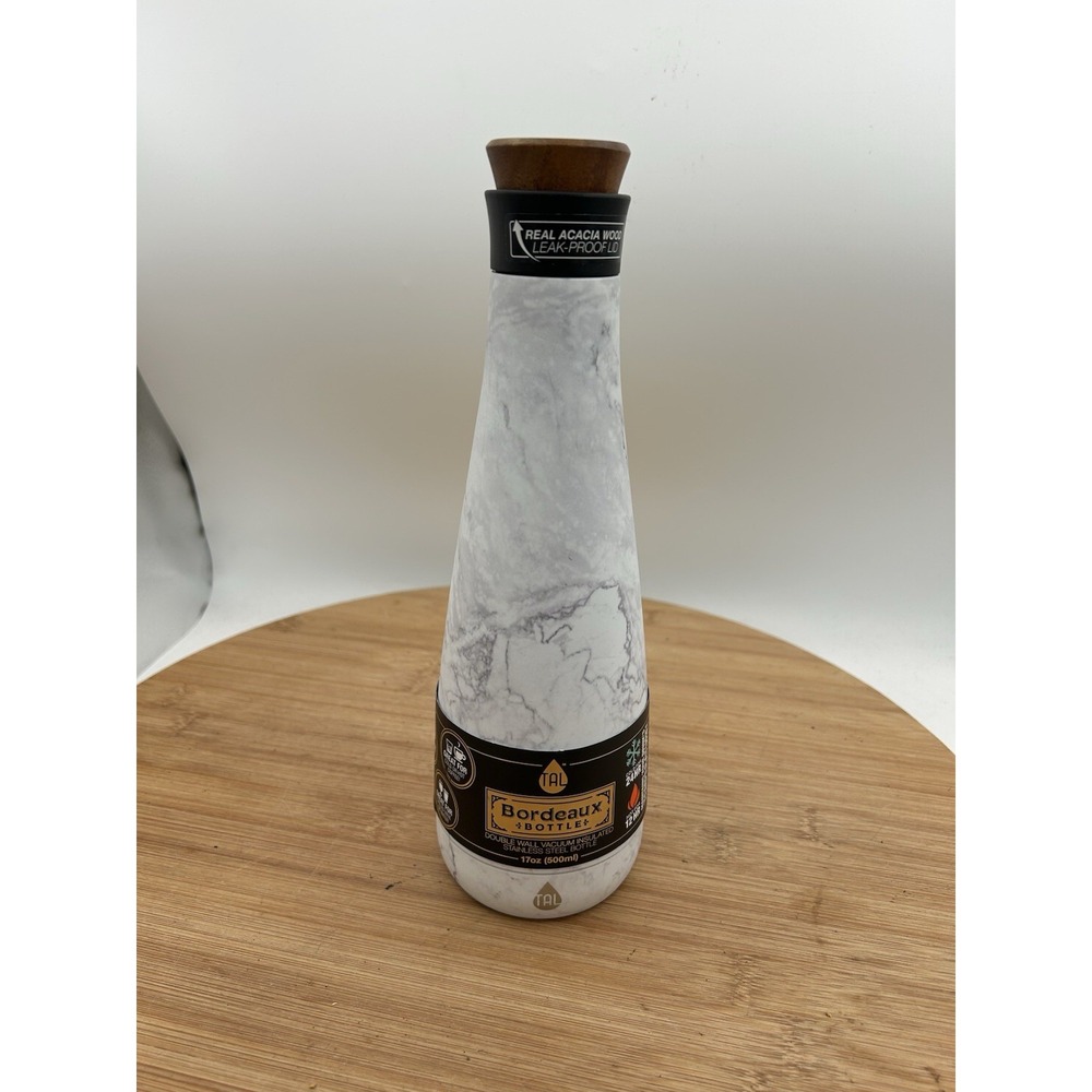 TAL BORDEAUX 17oz Vacuum Bottle Marble Finish. NWT‎